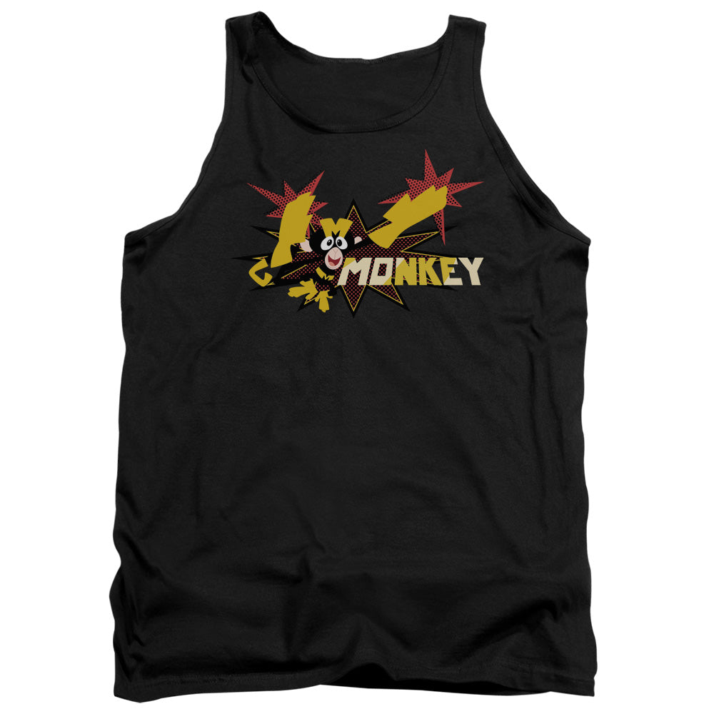 Dexterss Laboratory Monkey Mens Tank Top Shirt Black Officially Licensed