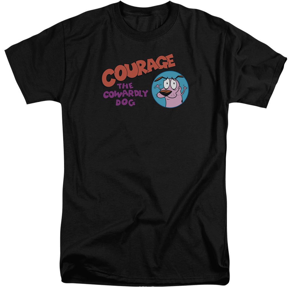 Courage the Cowardly Dog Courage Logo Mens Tall T Shirt Black Officially Licensed