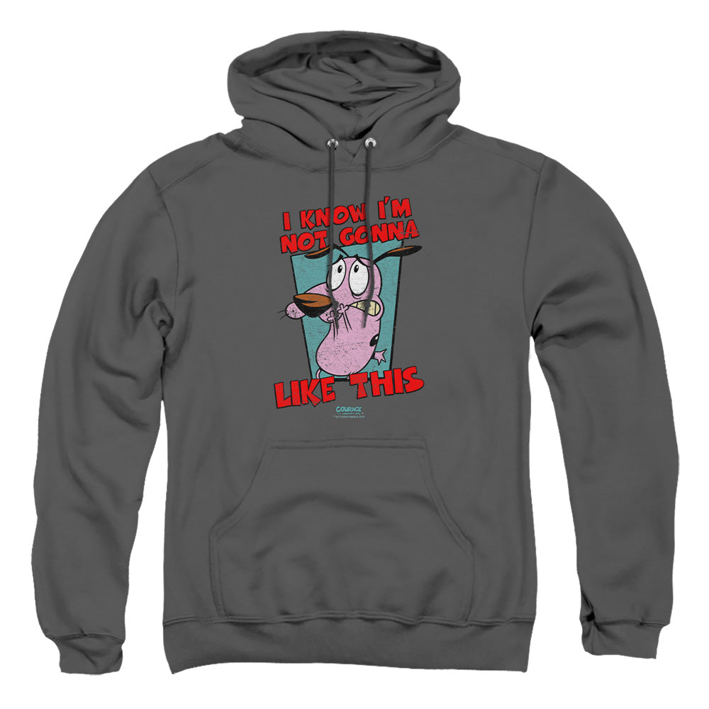 Courage The Cowardly Dog Not Gonna Like Mens Hoodie Charcoal Officially Licensed