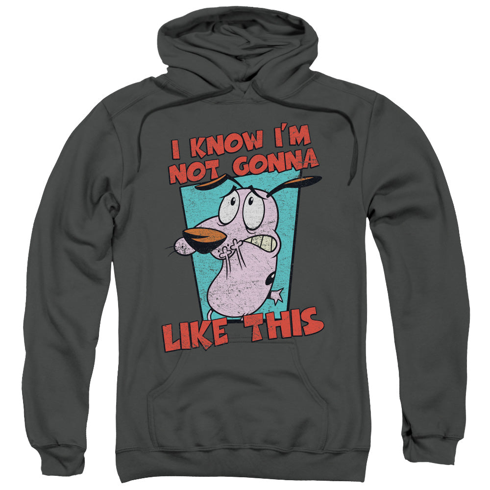 Courage The Cowardly Dog Not Gonna Like Mens Hoodie Charcoal Officially Licensed