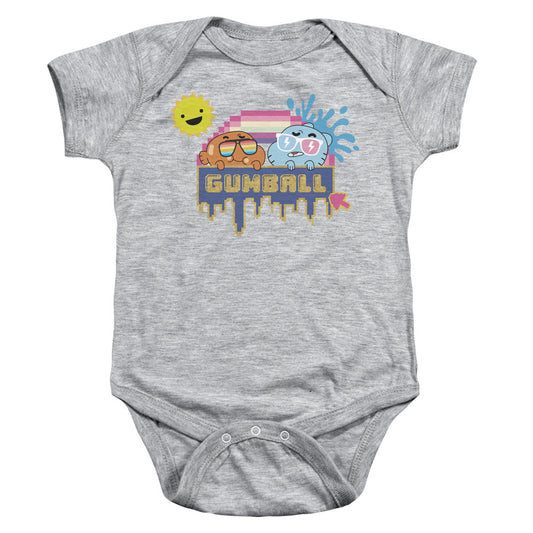 Amazing World of Gumball Sunshine Infant Baby Snapsuit Athletic Heather Officially Licensed