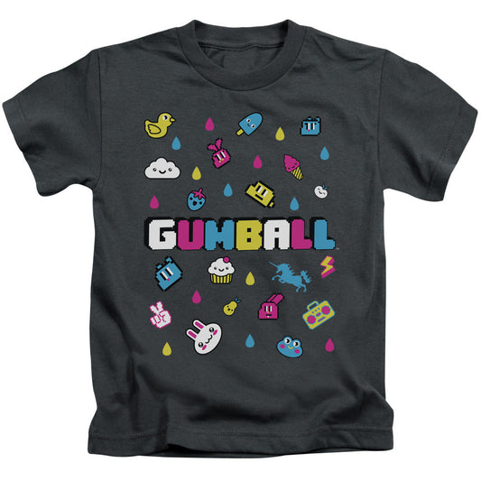 Amazing World of Gumball Fun Drops Juvenile Kids Youth T Shirt Charcoal Officially Licensed