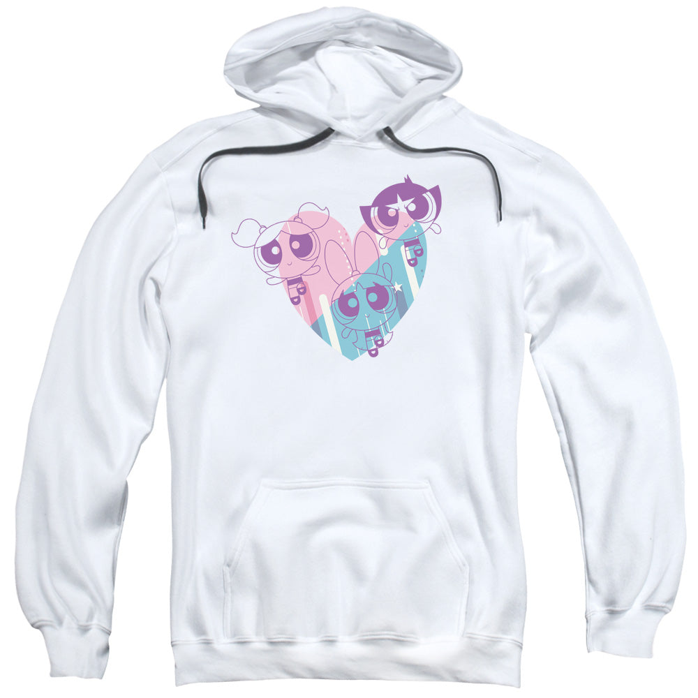 Powerpuff Girls Powerpuff Heart Mens Hoodie White Officially Licensed