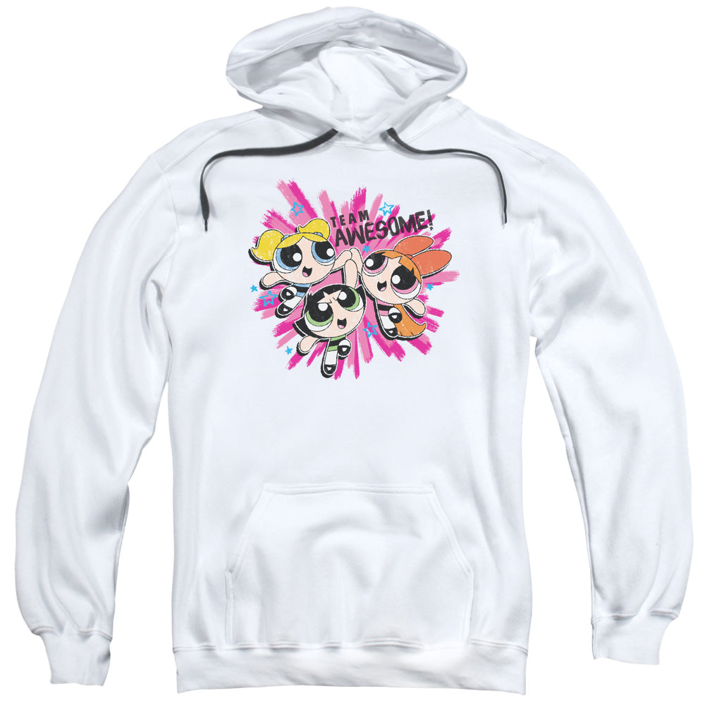 Powerpuff Girls Team Awesome Mens Hoodie White Officially Licensed