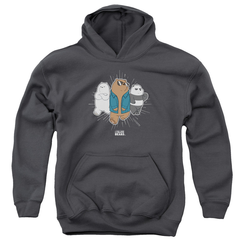 We Bare Bears Jacket Kids Youth Hoodie Charcoal Officially Licensed
