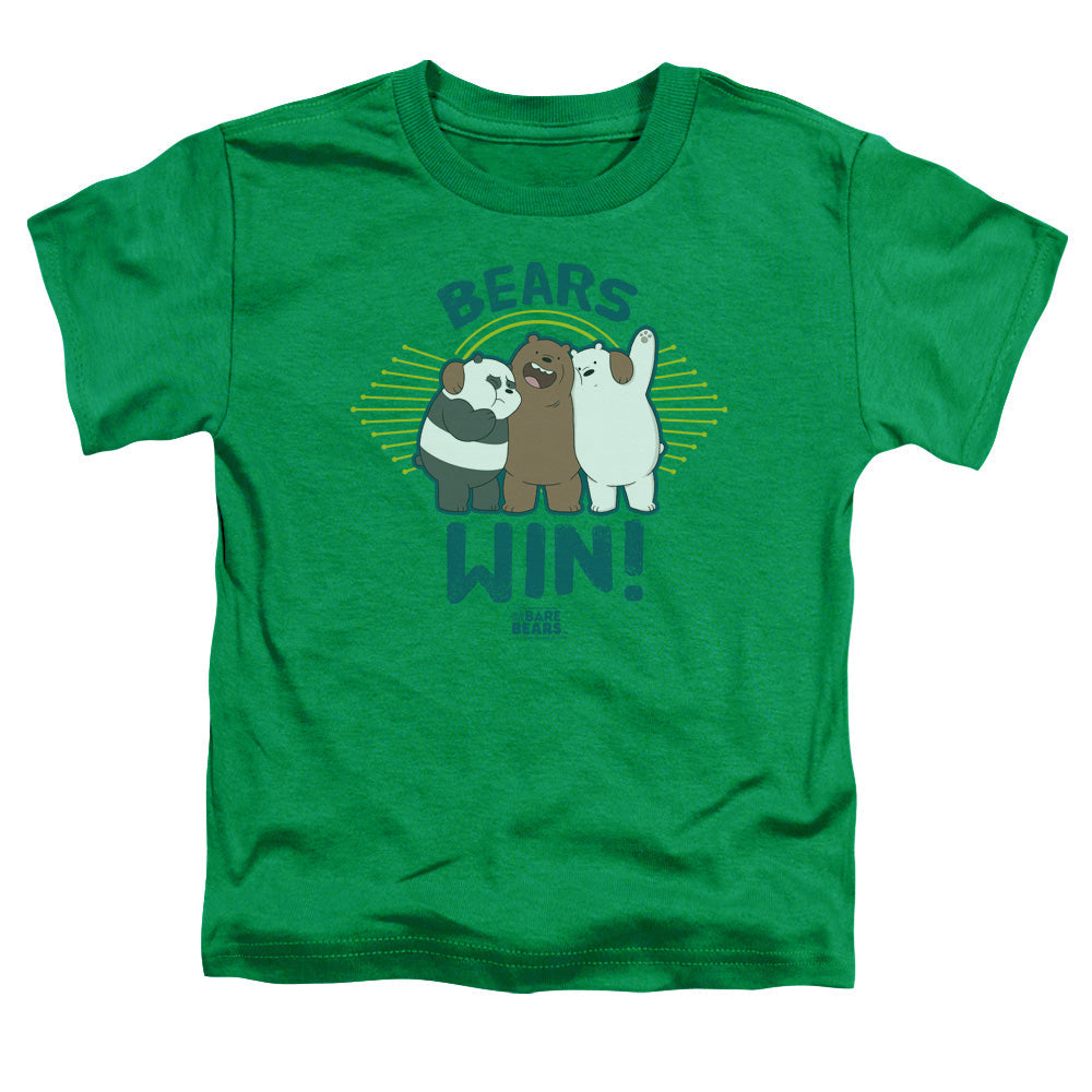 We Bare Bears Bears Win Toddler Kids Youth T Shirt Kelly Green Officially Licensed