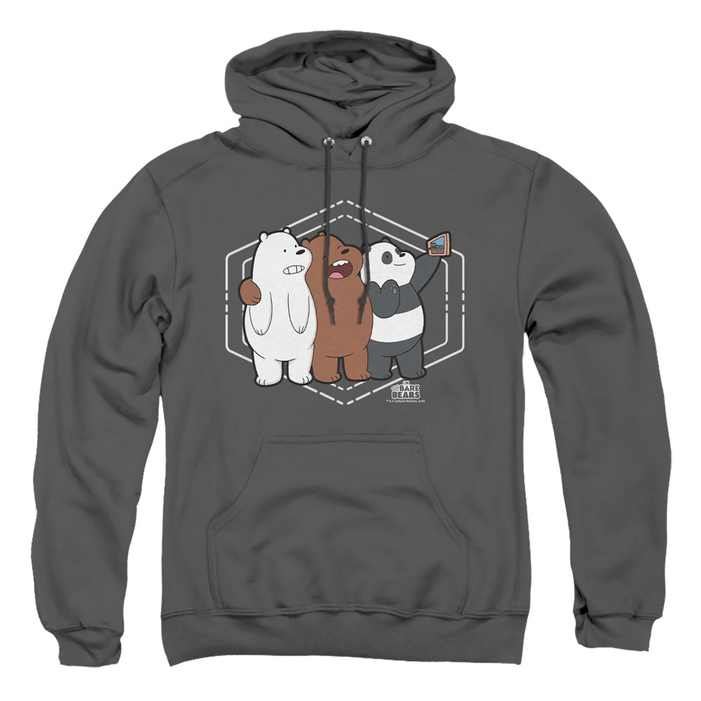 We Bare Bears Selfie Mens Hoodie Charcoal Officially Licensed