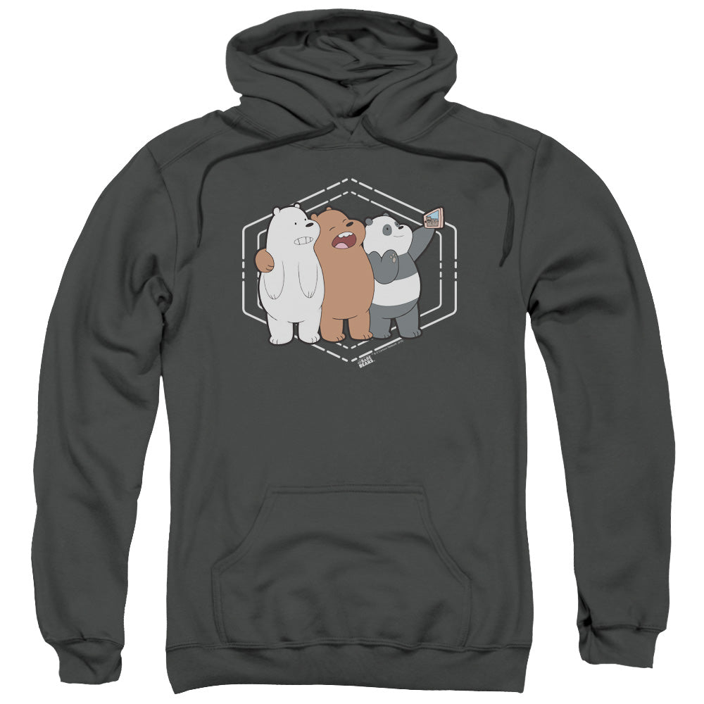 We Bare Bears Selfie Mens Hoodie Charcoal Officially Licensed