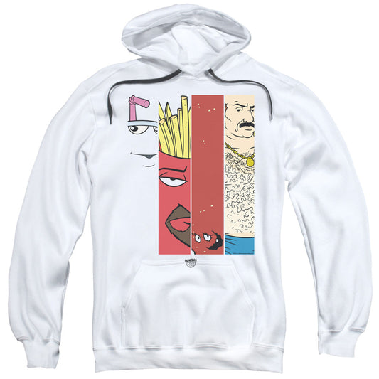 Aqua Teen Hunger Force Group 3 Tiles Mens Hoodie White Officially Licensed