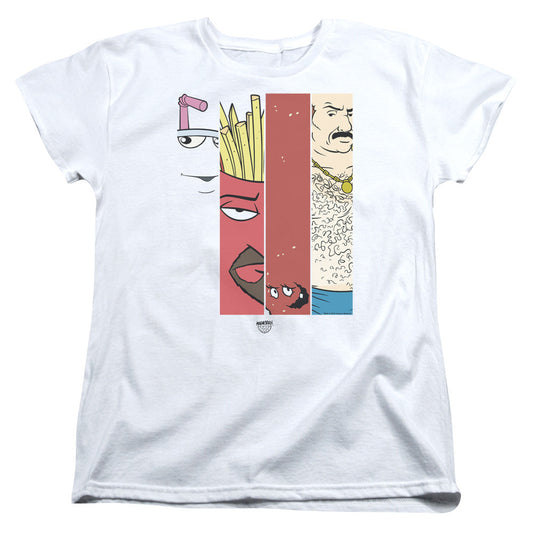 Aqua Teen Hunger Force Group 3 Tiles Womens T Shirt White Officially Licensed
