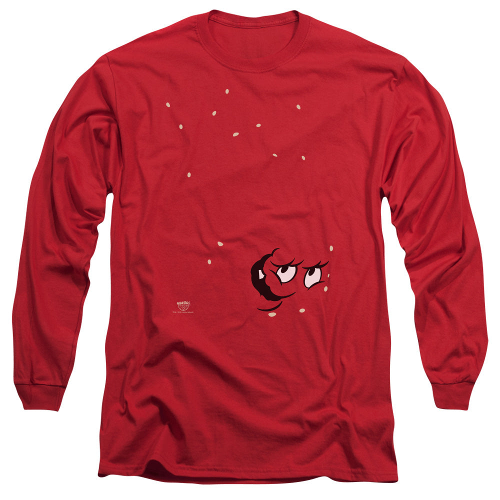 Aqua Teen Hunger Force Meatwad Mens Long Sleeve Shirt Red Officially Licensed