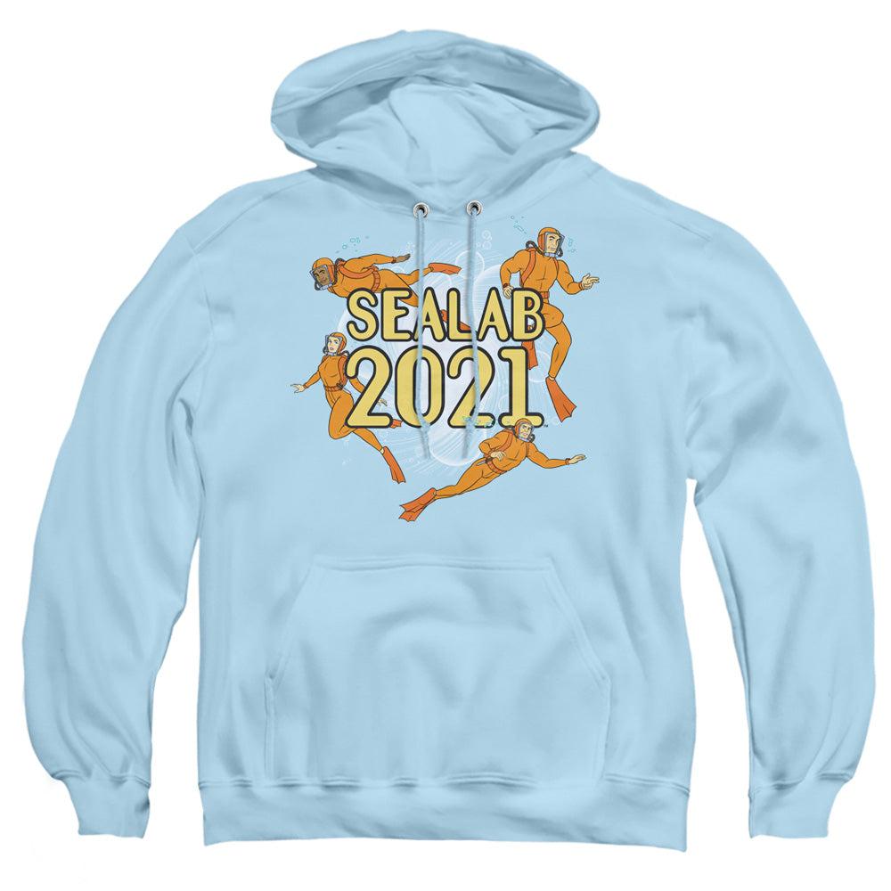 Sealab 2021 Suit Up Mens Hoodie Light Blue Officially Licensed