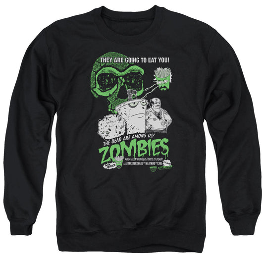 Aqua Teen Hunger Force Zombies Mens Crewneck Sweatshirt Black Officially Licensed