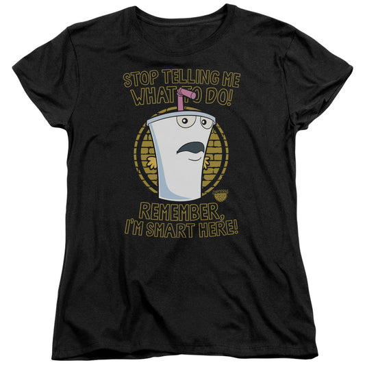 Aqua Teen Hunger Force Stop Womens T Shirt Black Officially Licensed