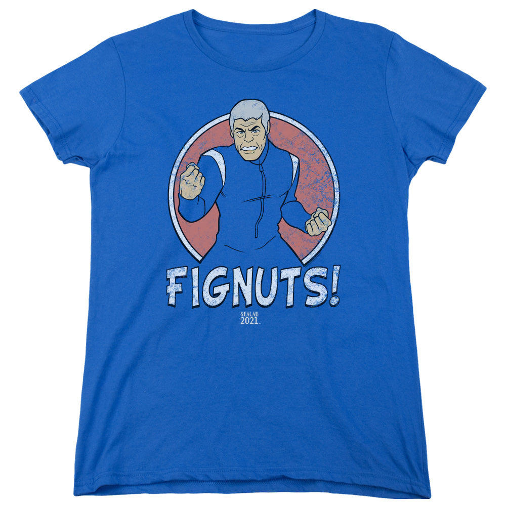 Sealab 2021 Fignuts Womens T Shirt Royal Blue Officially Licensed