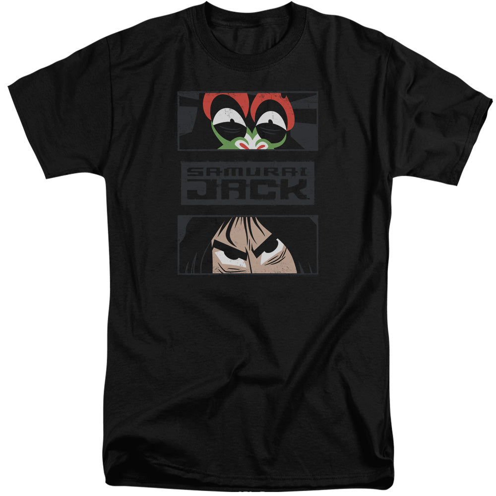 Samurai Jack Stare Down Mens Tall T Shirt Black Officially Licensed