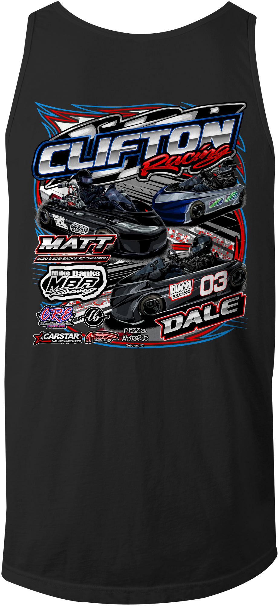 Clifton Racing Tank Tops