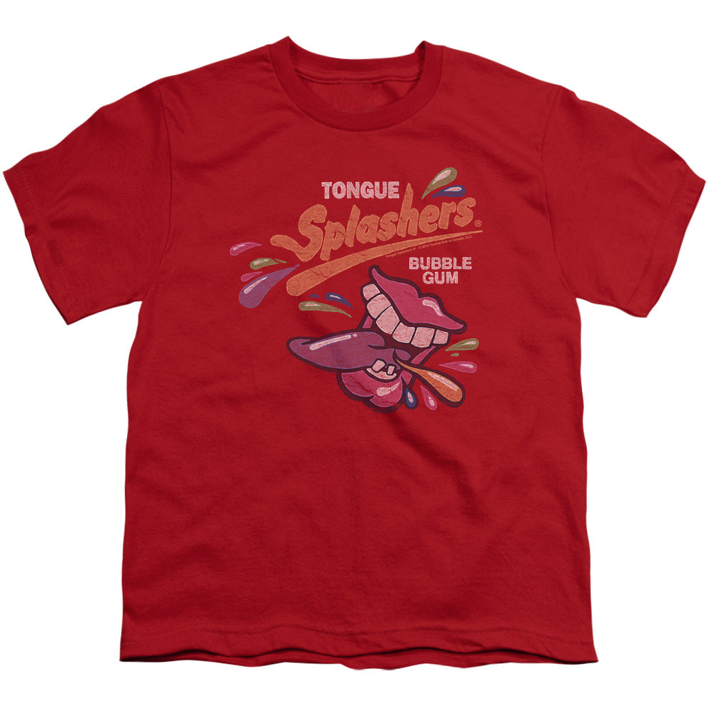 Dubble Bubble Distress Logo Kids Youth T Shirt Red Officially Licensed