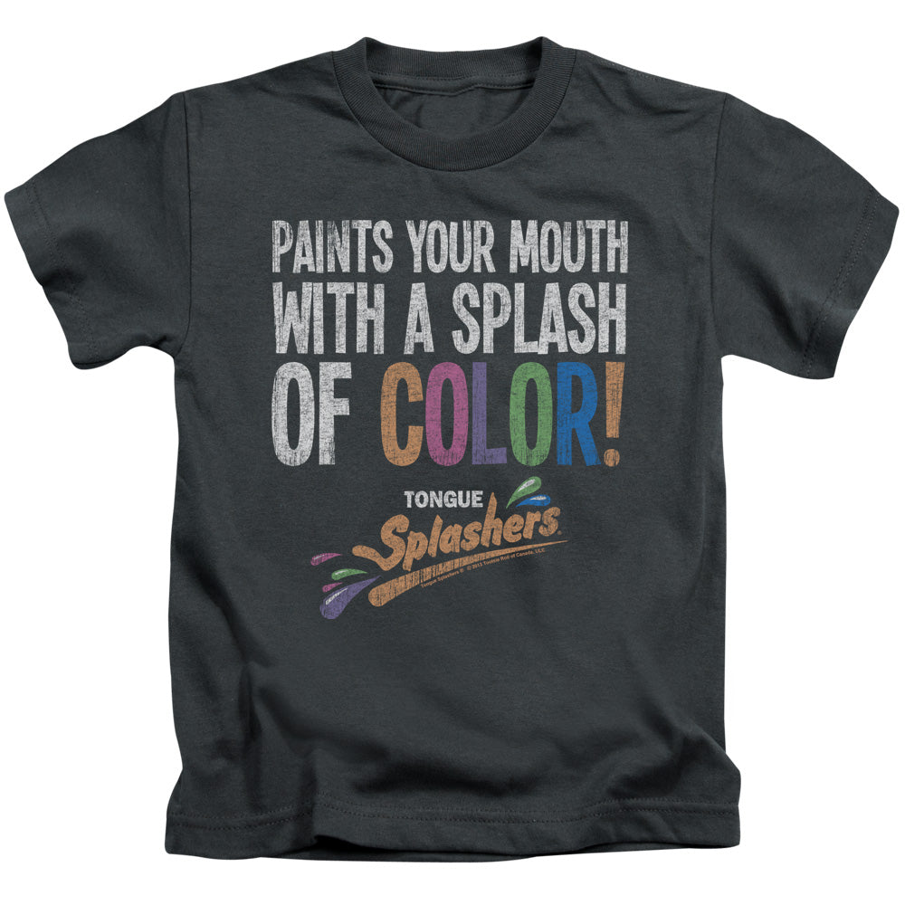 Dubble Bubble Paints Your Mouth Juvenile Kids Youth T Shirt Charcoal (7) Officially Licensed