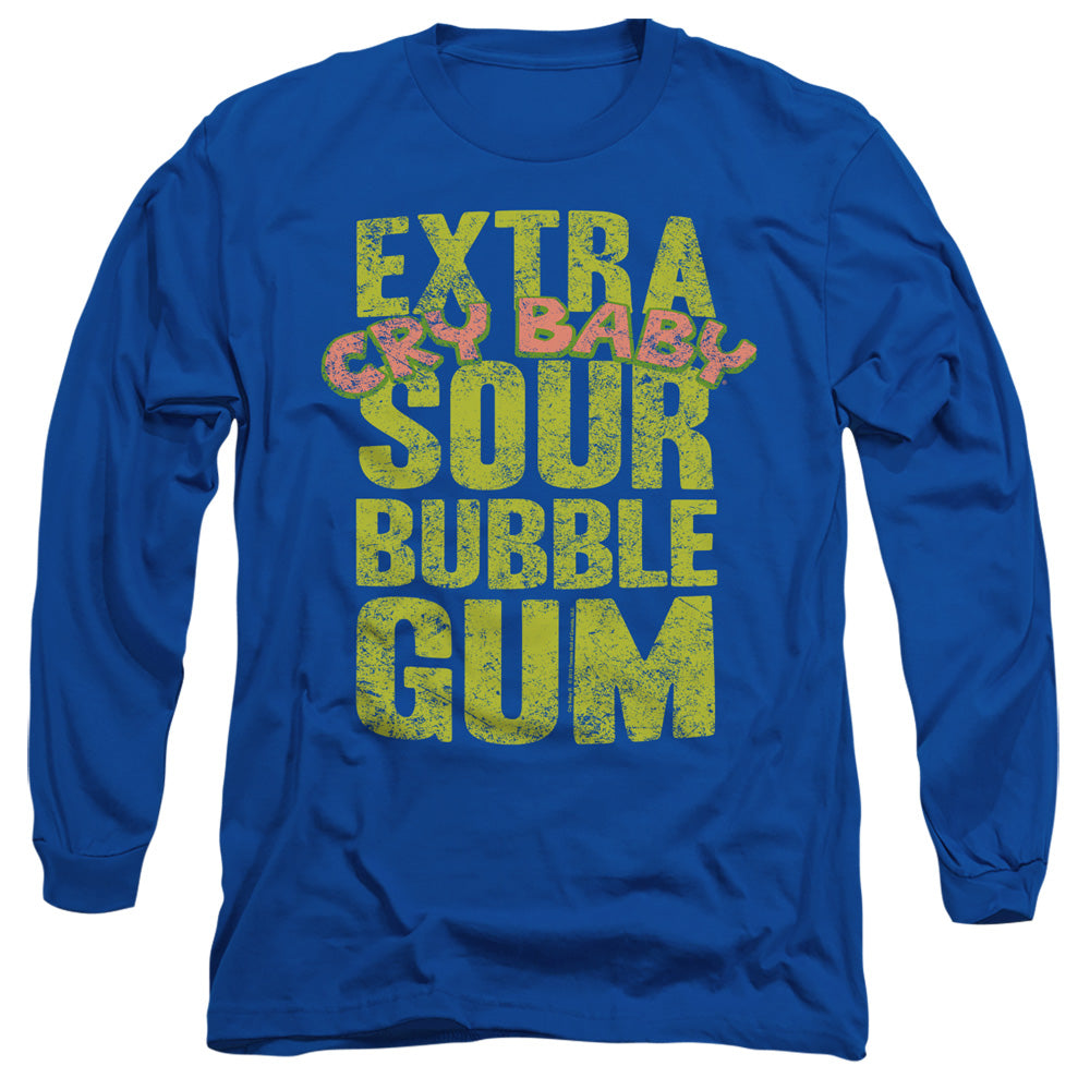 Dubble Bubble Extra Sour Mens Long Sleeve Shirt Royal Blue Officially Licensed