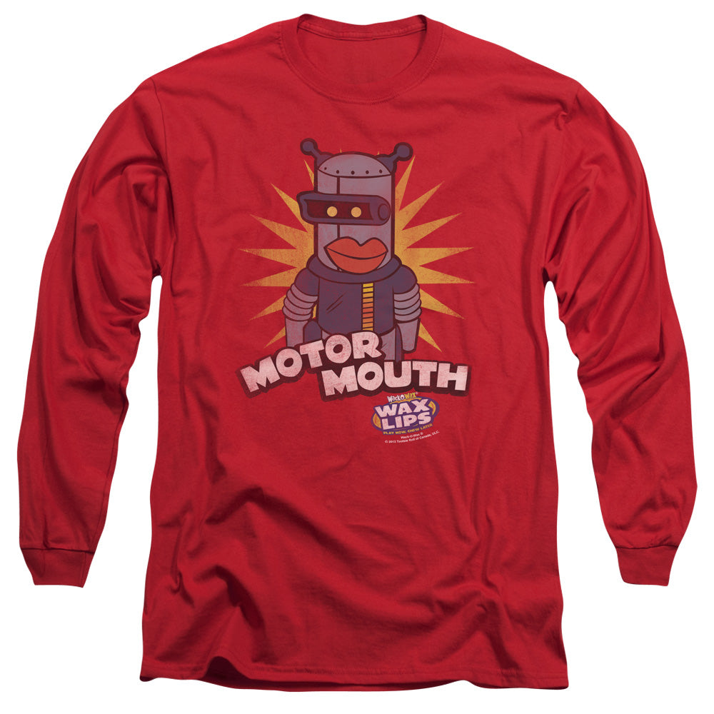 Dubble Bubble Motor Mouth Mens Long Sleeve Shirt Red Officially Licensed Officially Licensed