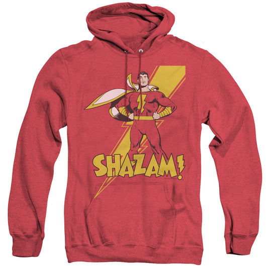 DC Comics Shazam! Heather Mens Hoodie Red Officially Licensed