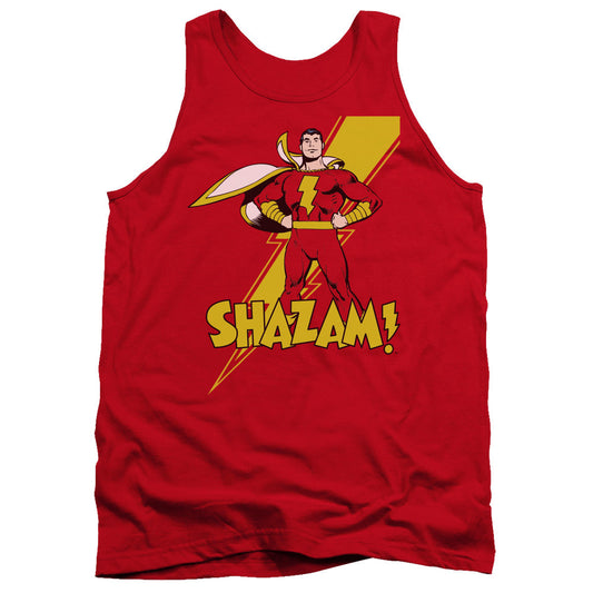 DC Comics Shazam! Mens Tank Top Shirt Red Officially Licensed