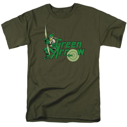 DC Comics Green Arrow Mens T Shirt Military Green Officially Licensed