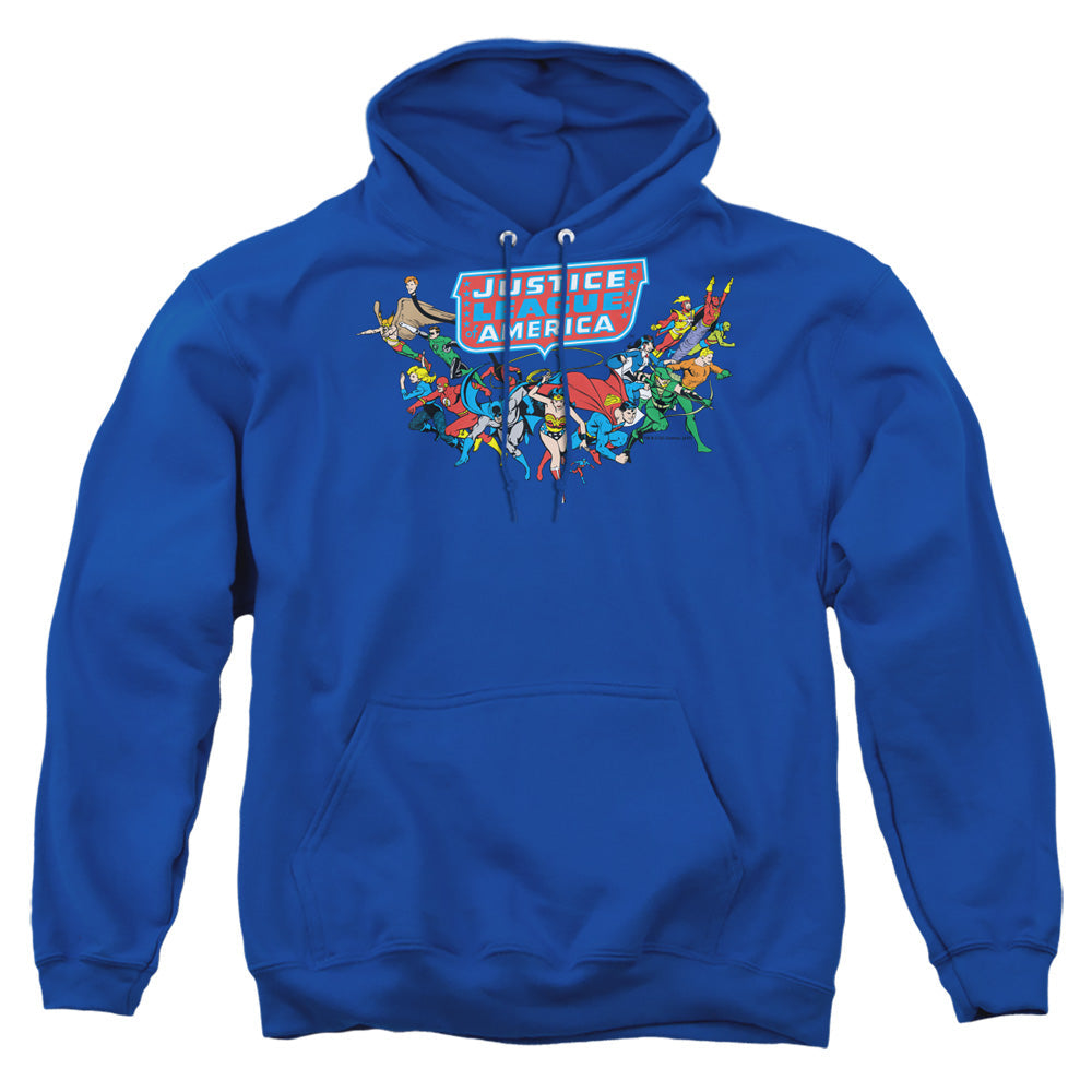 Dc Here They Come Mens Hoodie Royal Blue Officially Licensed