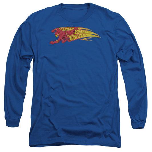 DC Comics Flash Fastest Man Alive Mens Long Sleeve Shirt Royal Blue Officially Licensed