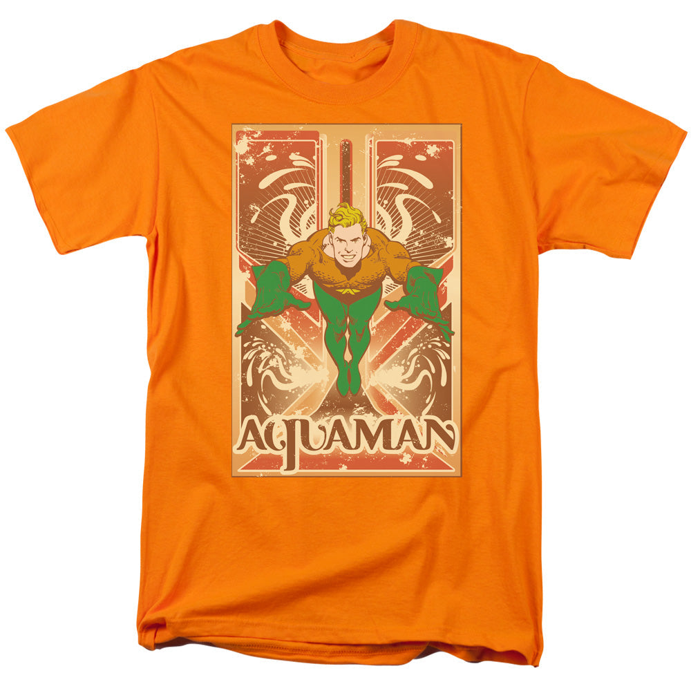 Dc Aquaman Mens T Shirt Orange Officially Licensed