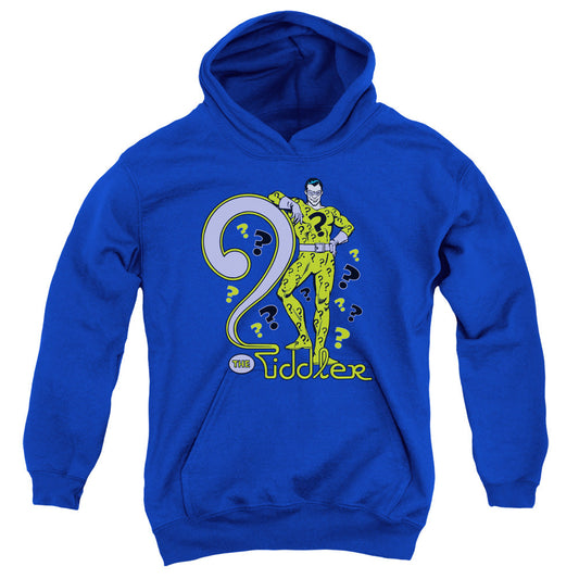 DC Comics the Riddler Kids Youth Hoodie Royal Officially Licensed