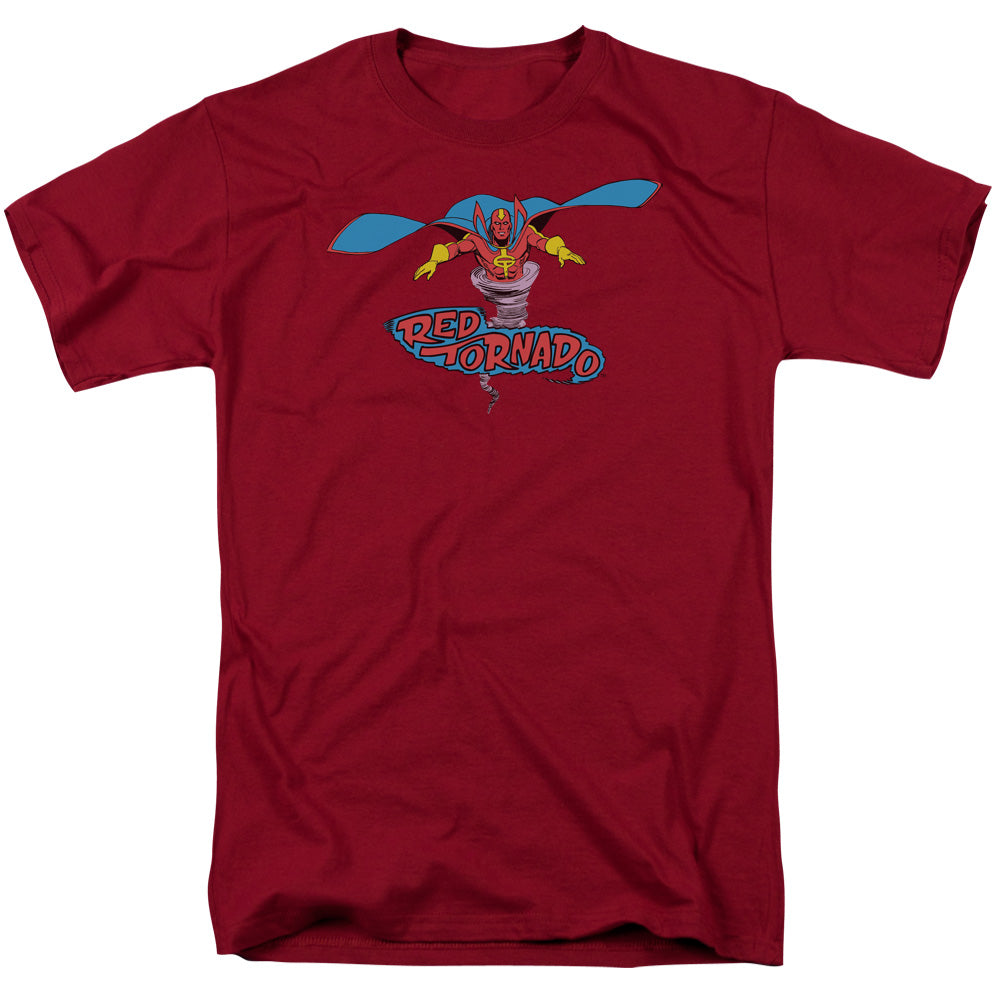 Jla Red Tornado Mens T Shirt Cardinal Officially Licensed