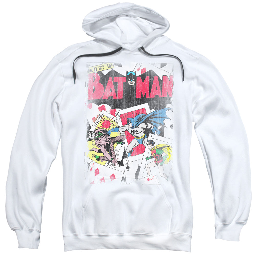 DC Comics Number 11 Distressed Mens Hoodie White Officially Licensed