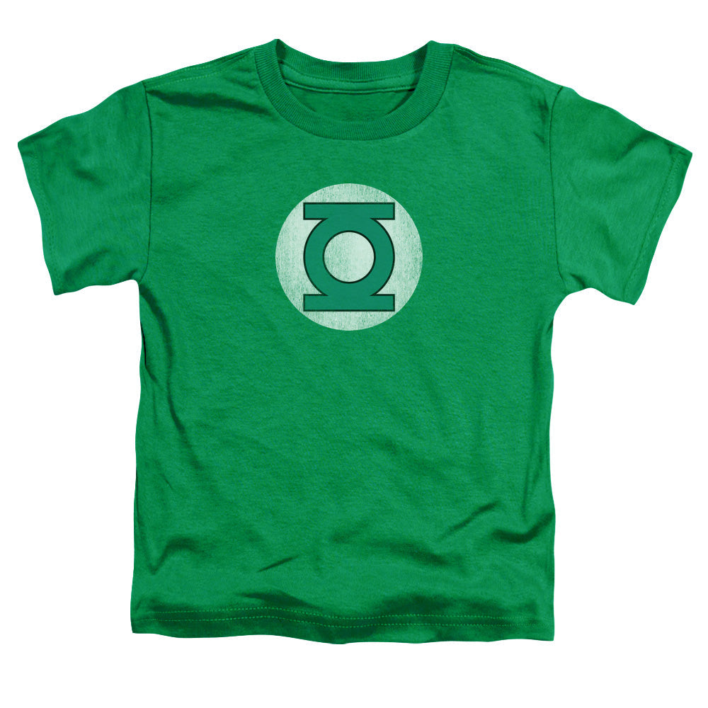 DC Comics Gl Logo Distressed Toddler Kids Youth T Shirt Kelly Green Officially Licensed