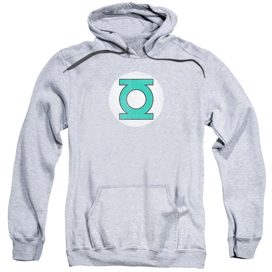 DC Comics Gl Logo Distressed Mens Hoodie Athletic Heather Officially Licensed