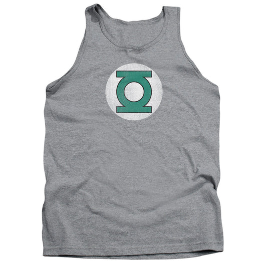 DC Comics Gl Logo Distressed Mens Tank Top Shirt Athletic Heather Officially Licensed