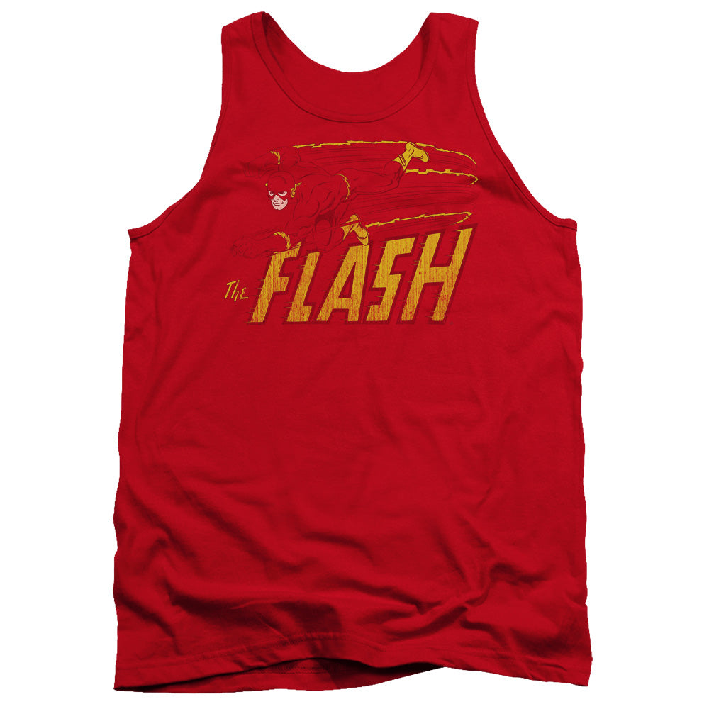 DC Comics Flash Flash Speed Distressed Mens Tank Top Shirt Red Officially Licensed