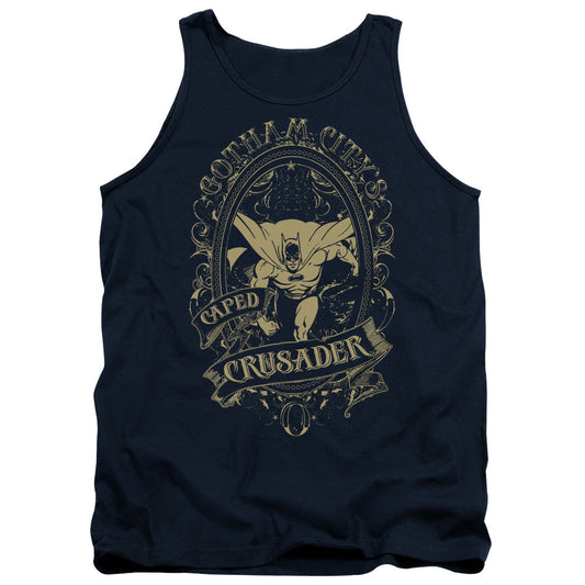 DC Comics Gotham Crusader Mens Tank Top Shirt Navy Blue Officially Licensed
