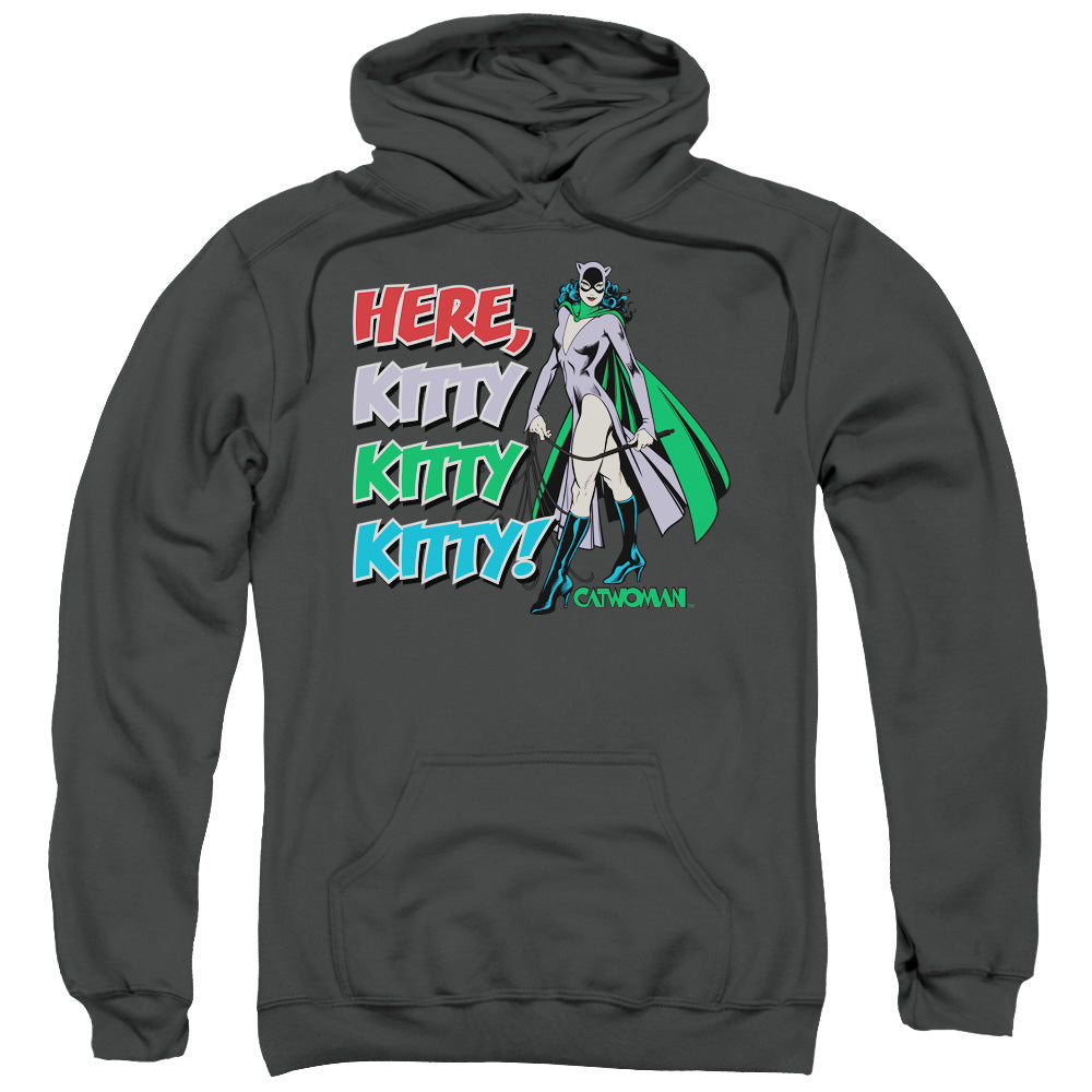 DC Comics Here Kitty Mens Hoodie Charcoal Officially Licensed