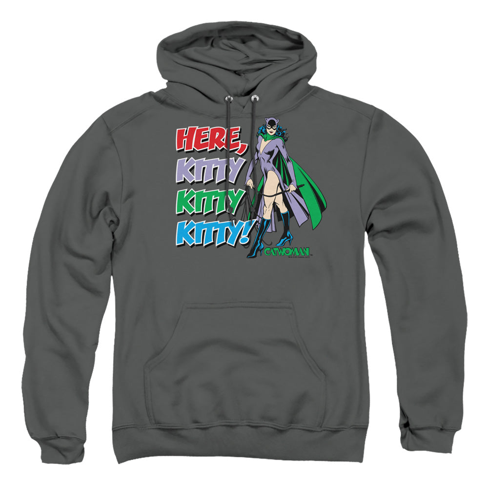 Dc Here Kitty Mens Hoodie Charcoal Officially Licensed