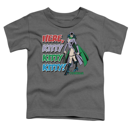 DC Comics Here Kitty Toddler Kids Youth T Shirt Charcoal Officially Licensed