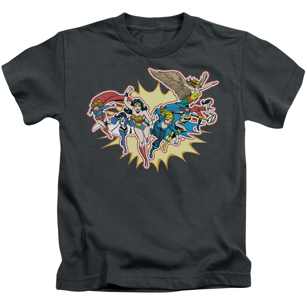 DC Comics Please Get Me Juvenile Kids Youth T Shirt Charcoal Officially Licensed