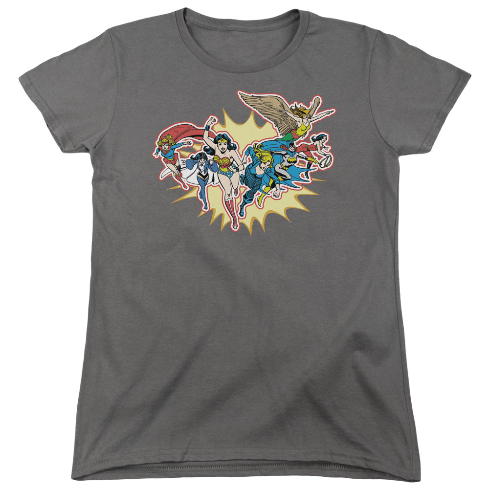 DC Comics Please Get Me Womens T Shirt Charcoal Officially Licensed