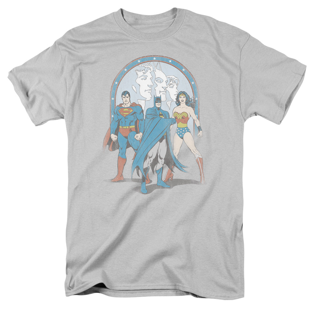 Dc Trinity Mens T Shirt Silver Officially Licensed