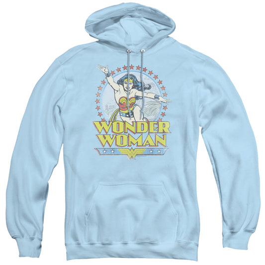 DC Comics Star of Paradise Island Mens Hoodie Light Blue Officially Licensed