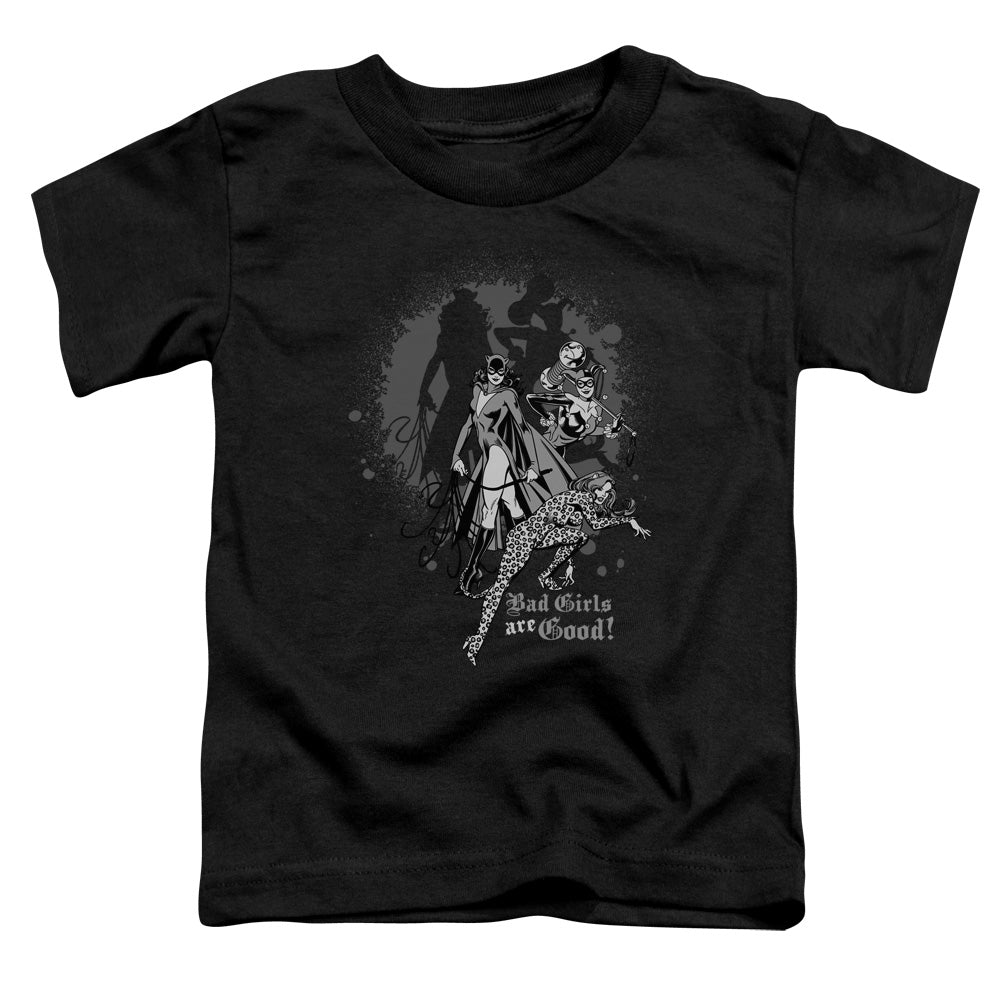 DC Comics Bad Girls Are Good Toddler Kids Youth T Shirt Black Officially Licensed