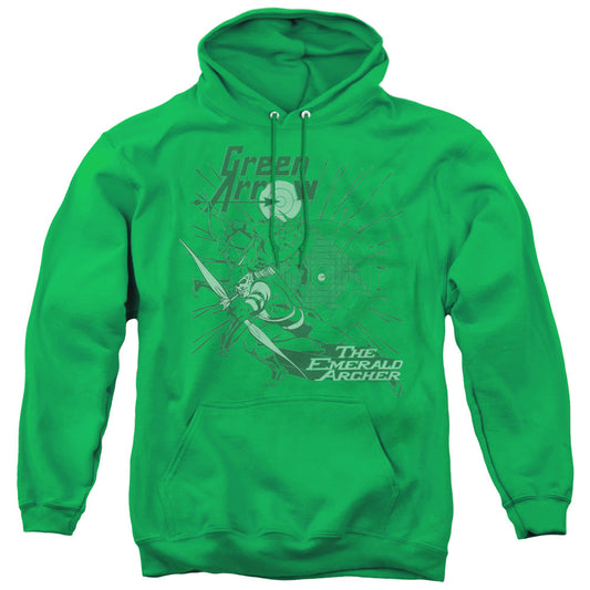 DC Comics the Emerald Archer Mens Hoodie Kelly Green Officially Licensed