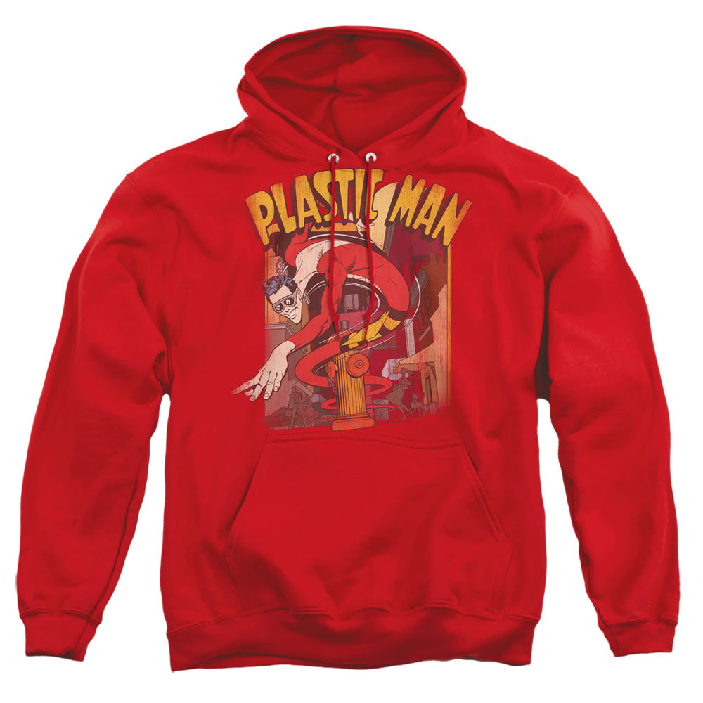 Dc Plastic Man Street Mens Hoodie Red Officially Licensed