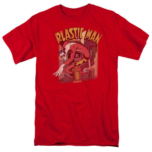 DC Comics Plastic Man Street Mens T Shirt Red Officially Licensed